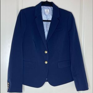 J By J Crew Schoolboy 6 Blazer Jacket Navy Blue Lined J4548 Career Work prep